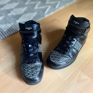 Lacoste Tramline mid 120 leather sneakers.